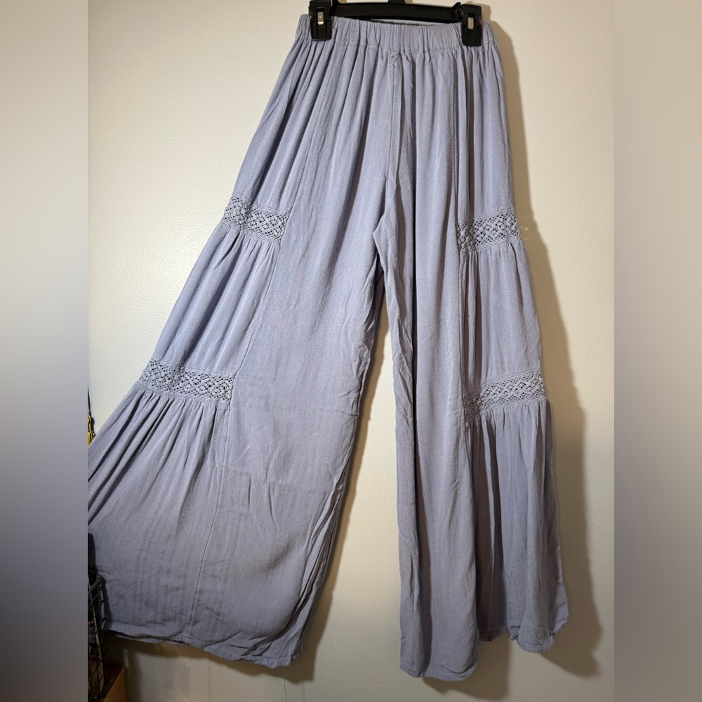 Rip Curl Women's Periwinkle Purple Wide-Leg boho Pants